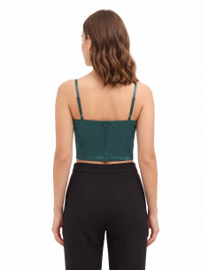 Crop top bustier en satin avec baleines « Rinascimento » 2