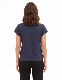 T-Shirt Regular In Misto Cotone Con Scritta Dreamer In Catena Sottile Rinascimento 2