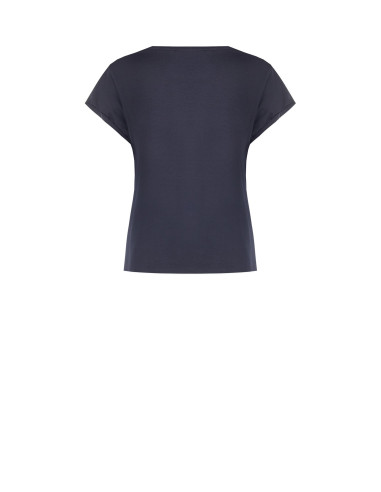 T-Shirt Regular In Misto Cotone Con Scritta Dreamer In Catena Sottile Rinascimento