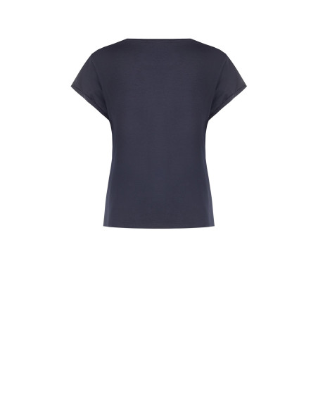 T-shirt coupe classique en coton mélangé, avec l'inscription « Dreamer » en lettres fines de style Rinascimento