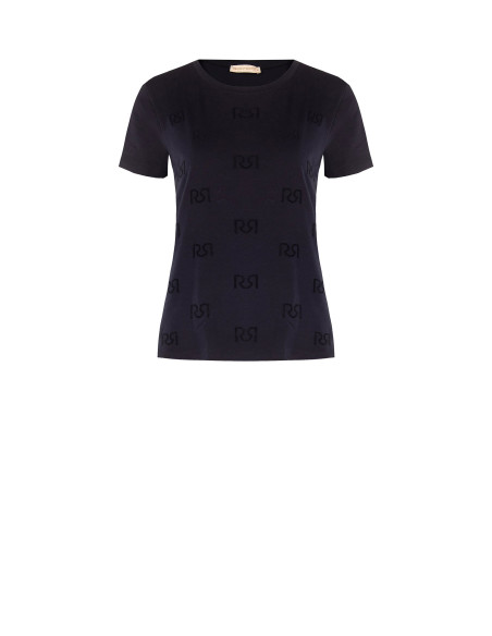 Regular-fit T-shirt in a cotton blend with a flocked ‘Rr’ logo in the ‘Rinascimento’ style