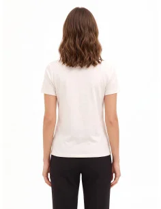 Regular-fit T-shirt in a cotton blend, featuring a female figure print with Rinascimento-style crystals 2