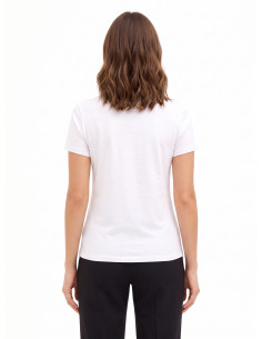 Regular-fit T-shirt in a cotton blend with a slogan print featuring ‘Rinascimento’ rhinestones 2