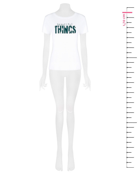 Regular-fit T-shirt in a cotton blend with a slogan print featuring ‘Rinascimento’ rhinestones