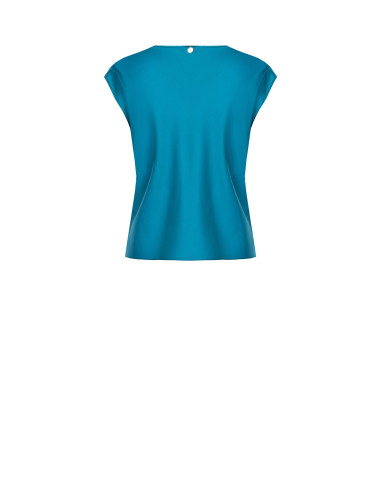 Blusa Fluida In Raso Con Scollo A V Rinascimento