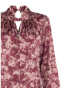 Blouse fluide en satin à imprimé paisley et col roulé « Rinascimento »