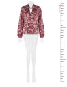 Blouse fluide en satin à imprimé paisley et col roulé « Rinascimento »