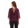 Blusa Fluida In Georgette Con Mantella Integrata Rinascimento