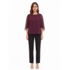 Blusa Fluida In Georgette Con Mantella Integrata Rinascimento