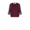 Blusa Fluida In Georgette Con Mantella Integrata Rinascimento
