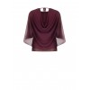 Blusa Fluida In Georgette Con Mantella Integrata Rinascimento