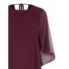 Blusa Fluida In Georgette Con Mantella Integrata Rinascimento