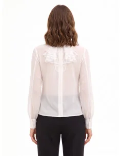 Chemise en georgette transparente avec volants en dentelle « Rinascimento » 2