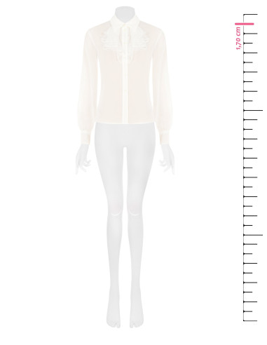 Sheer Georgette Blouse with Rinascimento Lace Ruffles