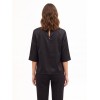 Blusa Ampia In Raso Con Cut-Out E Arriccio Su Una Spalla Rinascimento