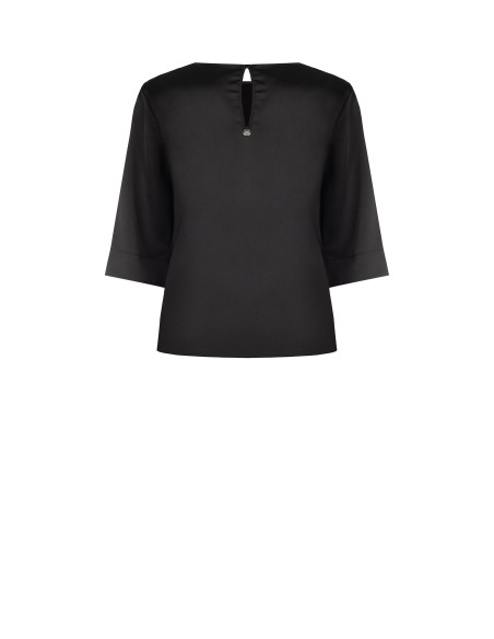 Blusa Ampia In Raso Con Cut-Out E Arriccio Su Una Spalla Rinascimento