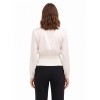 Satin Shirt with V-neck and Matching Buttons – Rinascimento