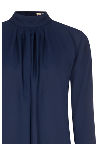 Blouse fluide en georgette avec plis sur le devant « Rinascimento »