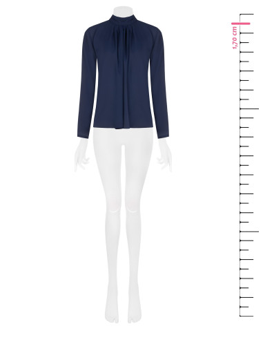 Blouse fluide en georgette avec plis sur le devant « Rinascimento »