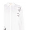 Chemise ample en coton avec boutons dissimulés et strass « Rinascimento »