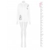 Oversized Cotton Shirt with Concealed Buttons and Rhinestones by Rinascimento
