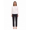 Blusa In Georgette Con Drappeggio E Dettaglio Catena Rinascimento