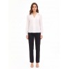 Flowy Georgette Blouse with V-neck and RR Rinascimento Logo Labels
