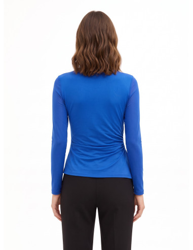Rinascimento Fitted Jersey Top with Side Gathers