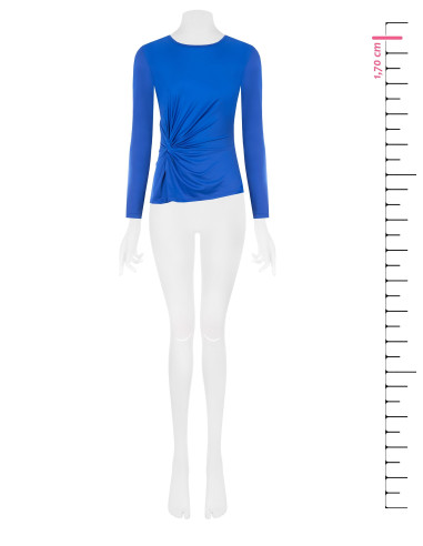 Rinascimento Fitted Jersey Top with Side Gathers