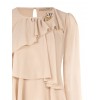 Blusa In Georgette A Volant Sovrapposti Con Spilla Decorativa Rinascimento