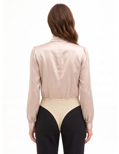 Body Ampio In Raso Con Scollo A V As Incrocio E Fiocco Rinascimento