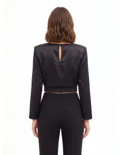 Blouse courte en satin à bretelles « Rinascimento » 2