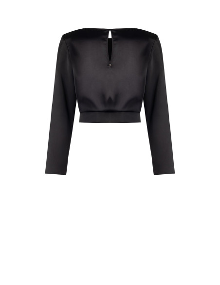 Rinascimento Satin Crop Top with Straps