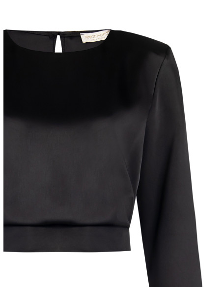 Rinascimento Satin Crop Top with Straps