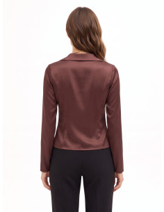 Chemise cintrée et courte en satin avec collier assorti « Rinascimento » 2