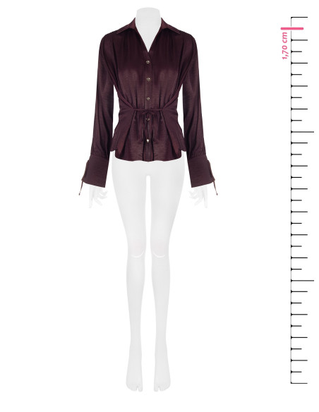 Camicia Ampia In Misto Viscosa Effetto Leggermente Stropicciato Con Lacci Rinascimento