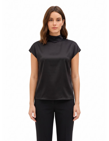 Blusa Dolcevita Ampia In Raso Rinascimento