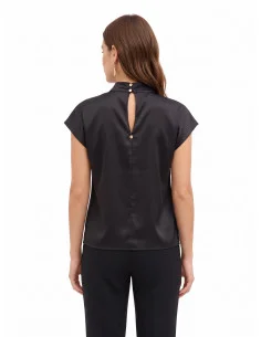 Blouse ample à col roulé en satin « Rinascimento » 2