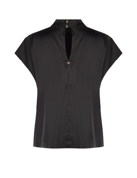 Blusa Dolcevita Ampia In Raso Rinascimento