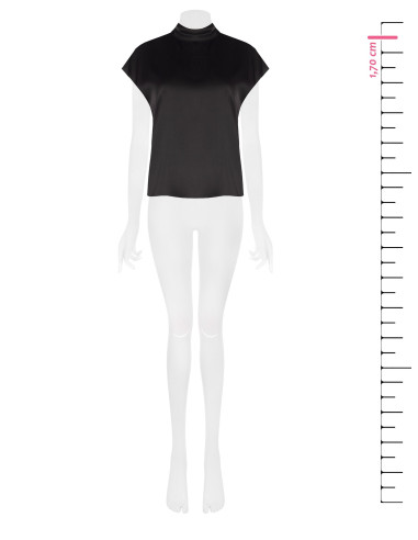 Blusa Dolcevita Ampia In Raso Rinascimento
