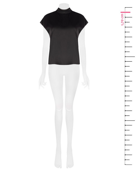 Blouse ample à col roulé en satin « Rinascimento »