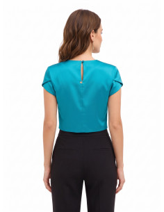 Crop top en satin structuré « Rinascimento » 2