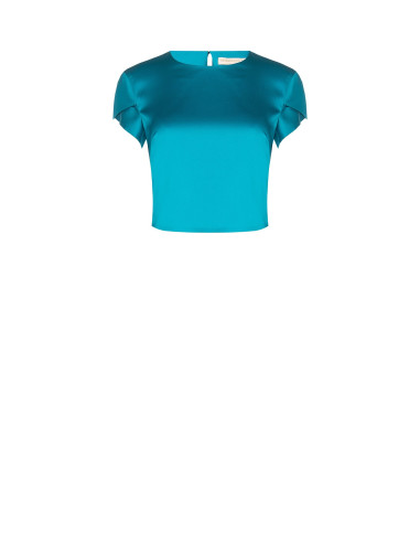Crop top en satin structuré « Rinascimento »