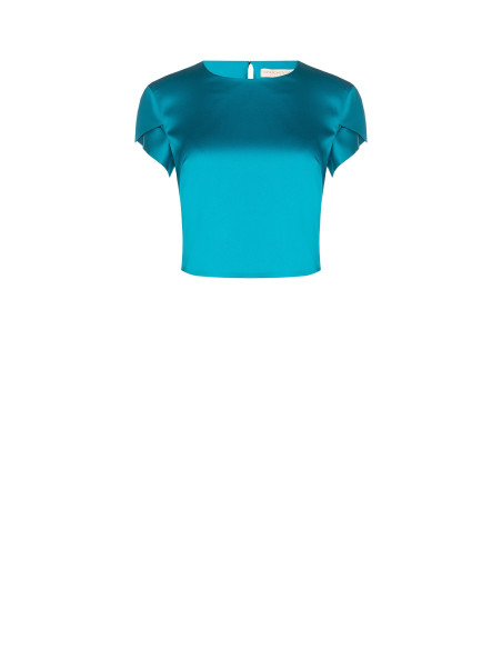 Crop Top In Raso Strutturato Rinascimento