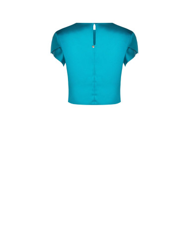 Crop Top In Raso Strutturato Rinascimento