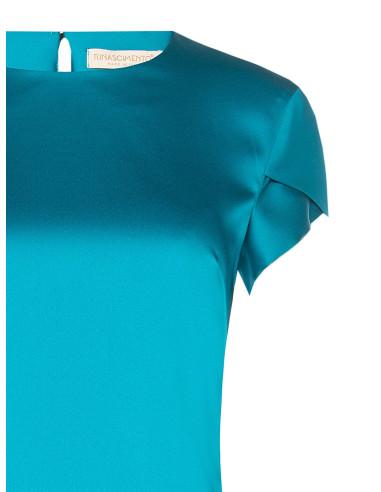 Rinascimento Structured Satin Crop Top