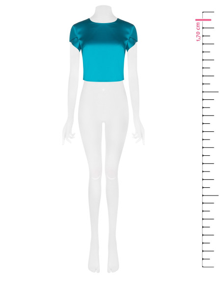 Crop top en satin structuré « Rinascimento »