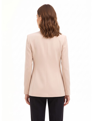 Veste blazer cintrée en crêpe scuba avec bouton assorti « Rinascimento »