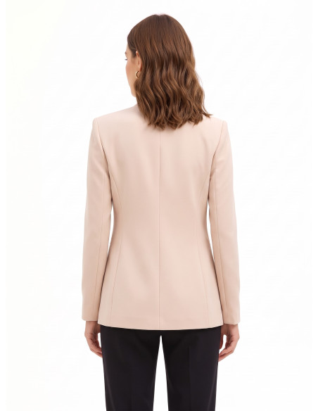 Giacca Blazer Sfiancata In Scuba Crepe Con Bottone Coordinato Rinascimento
