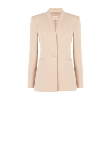 Giacca Blazer Sfiancata In Scuba Crepe Con Bottone Coordinato Rinascimento